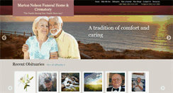 Desktop Screenshot of marionnelsonfuneralhome.com